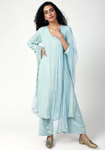 Thumbnail for trueBrowns Gota Slit Kurta-Pant-Dupatta