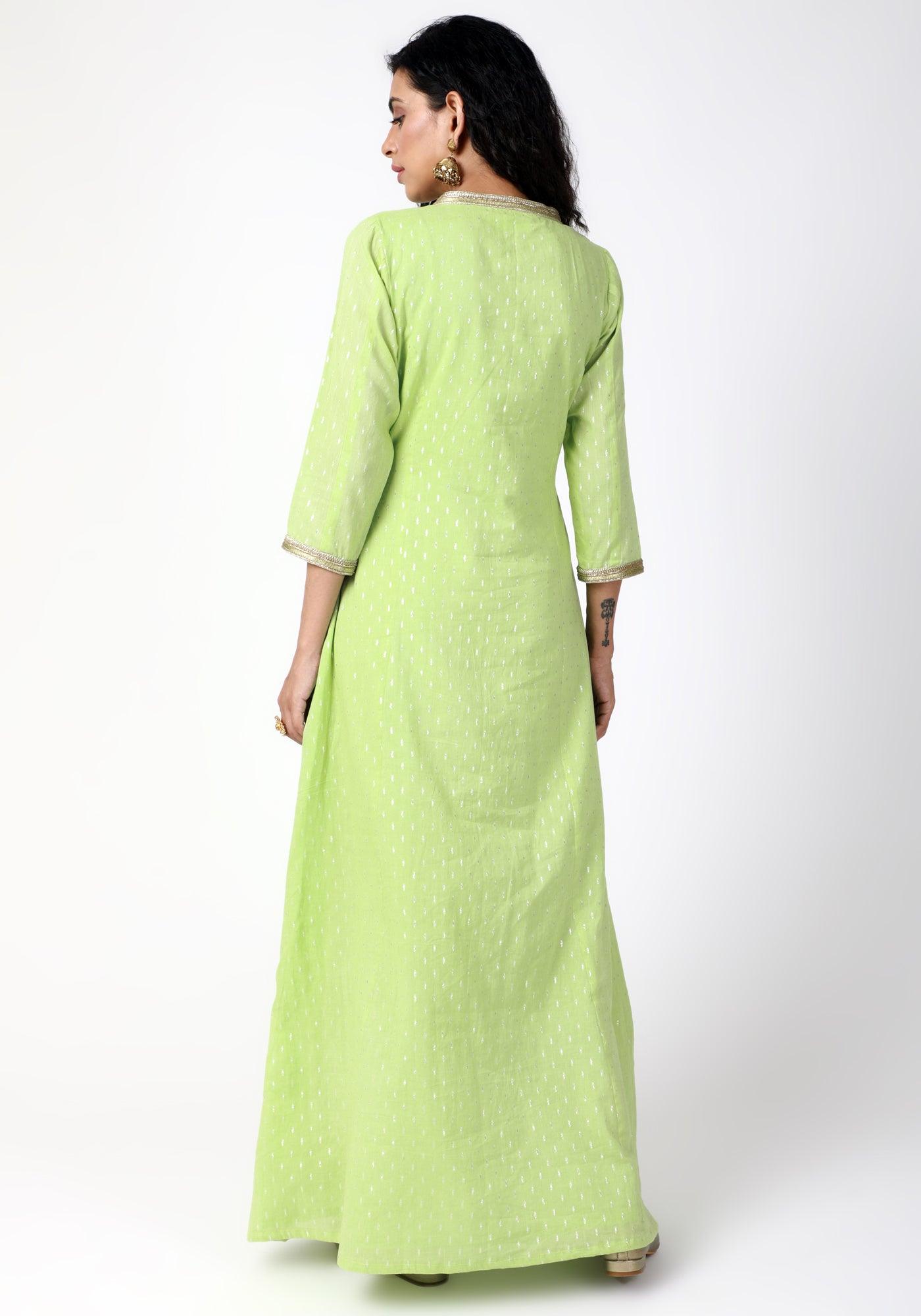 trueBrowns Green Lace Kurta-Pant-Dupatta - Distacart