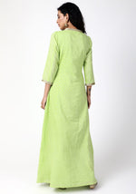 Thumbnail for trueBrowns Green Lace Kurta-Pant-Dupatta - Distacart