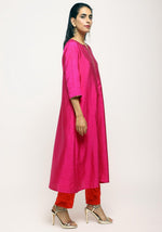 Thumbnail for trueBrowns Pink Laced Kurta Set