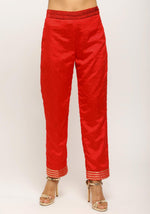Thumbnail for trueBrowns Orange Laced Kurta- Foil Pant - Distacart