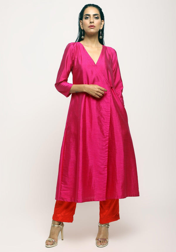 trueBrowns Pink Angrakha Set | Relove