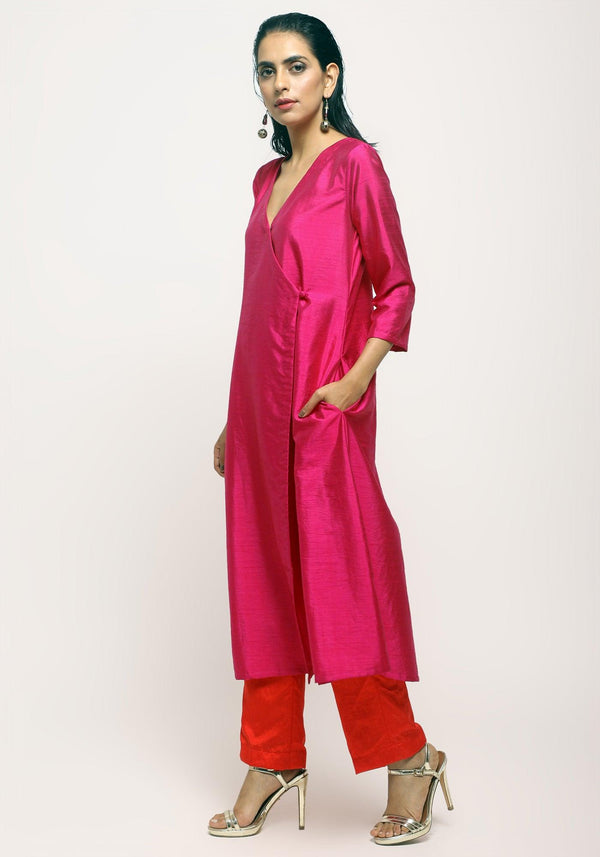 trueBrowns Orange Angrakha Set