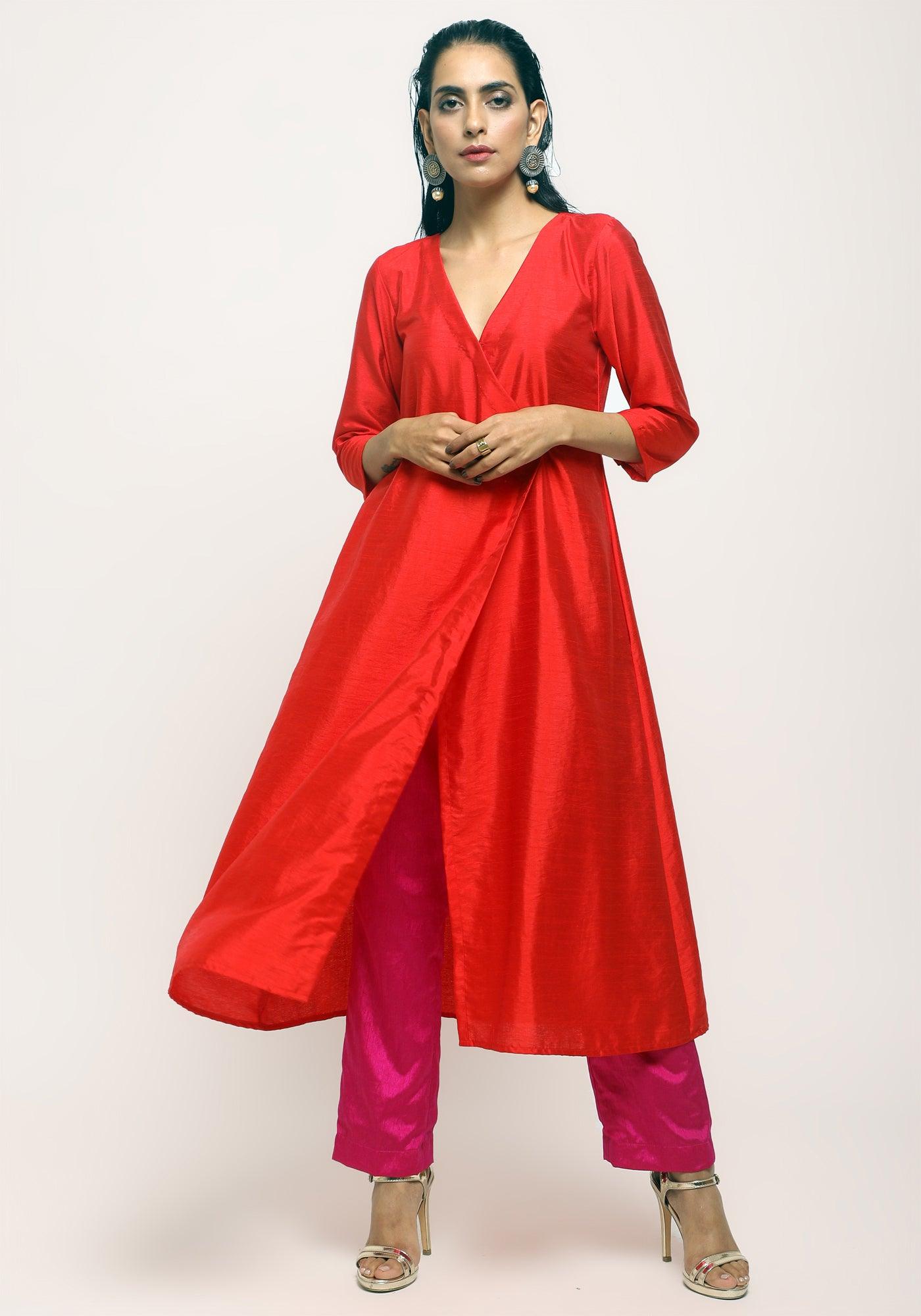 trueBrowns Pink Angrakha Set | Relove - Distacart