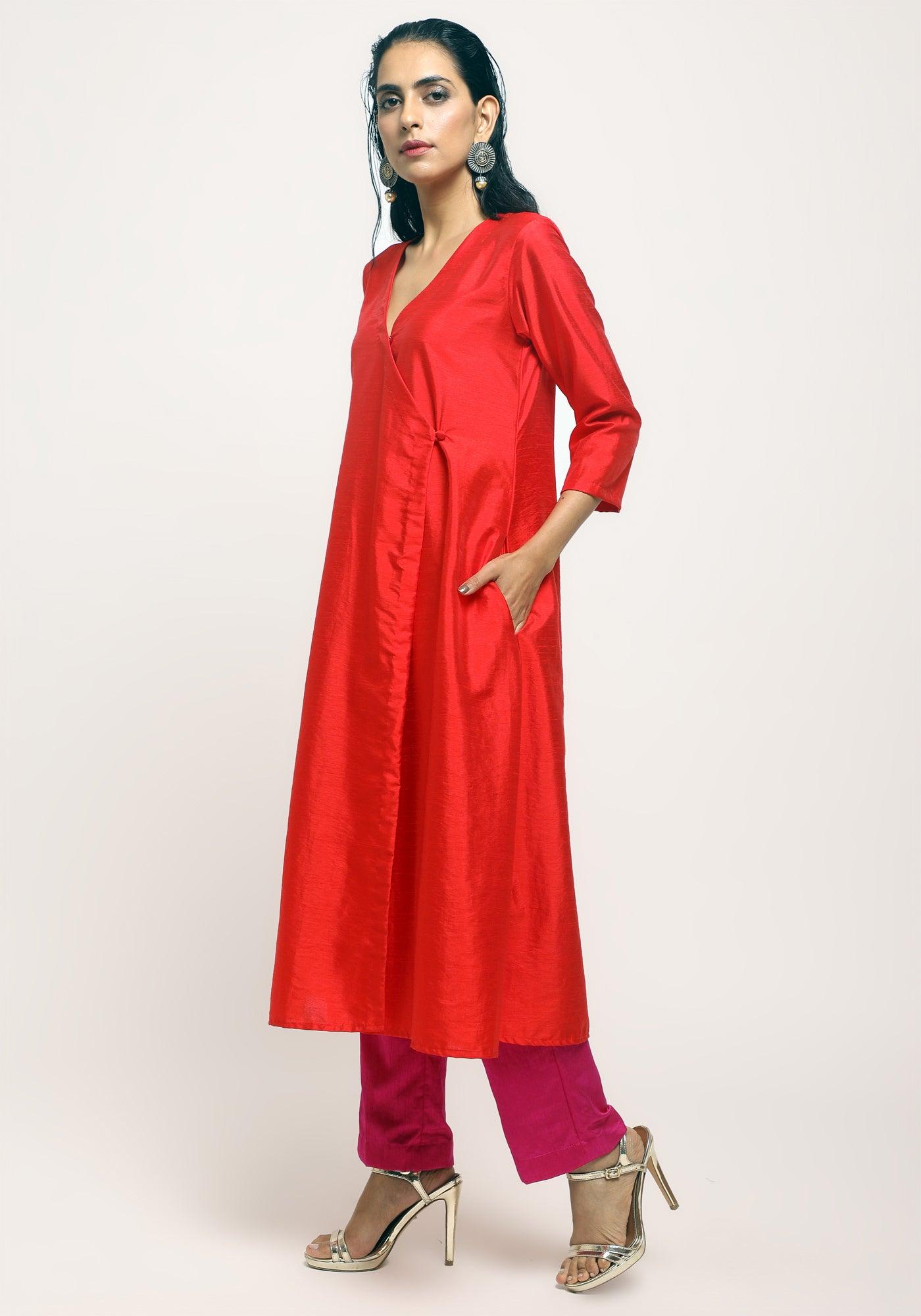 trueBrowns Pink Angrakha Set | Relove