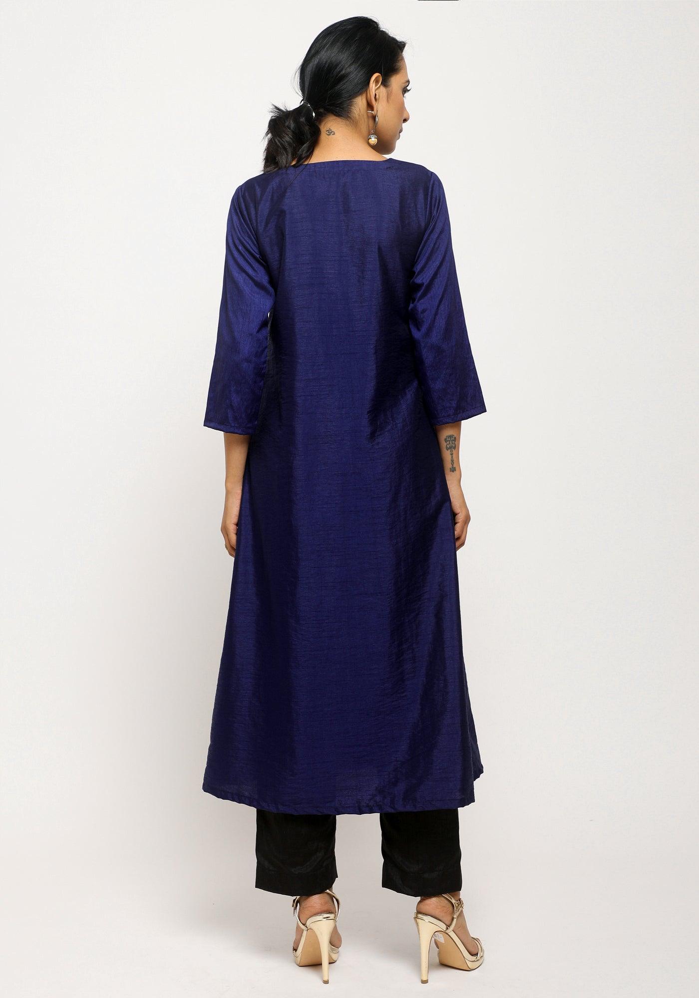 trueBrowns Blue Angrakha Set