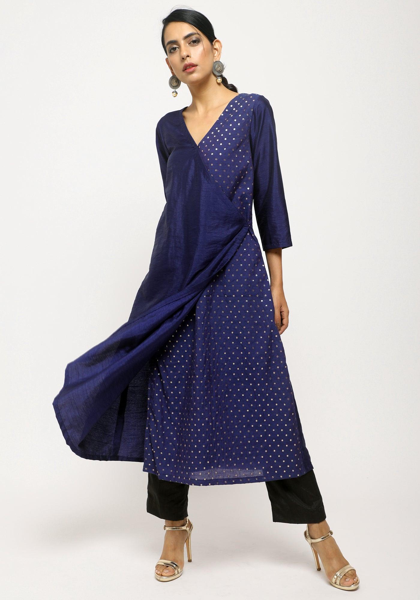 trueBrowns Blue Foil Angrakha Set - Distacart