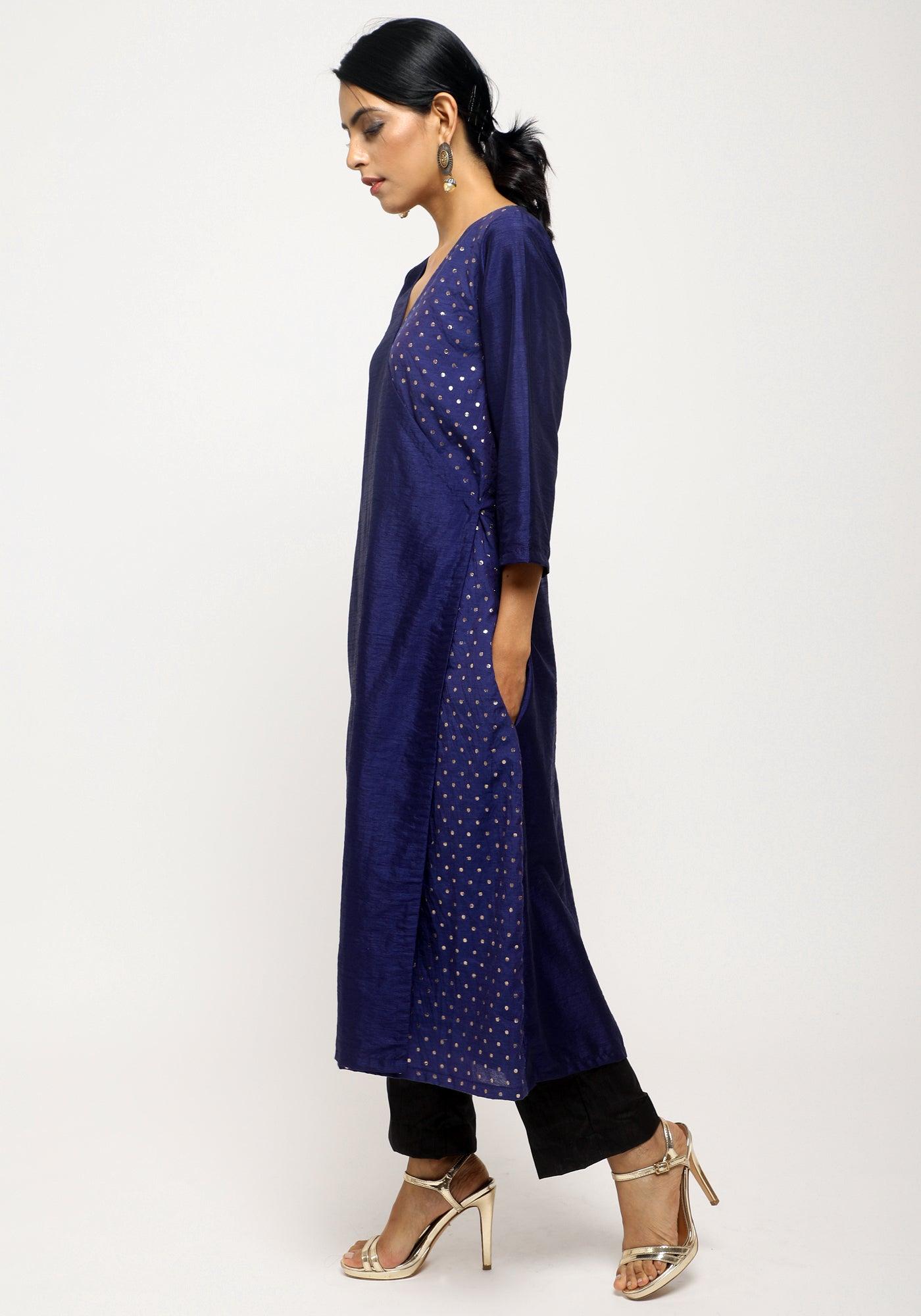 trueBrowns Blue Foil Angrakha Set - Distacart