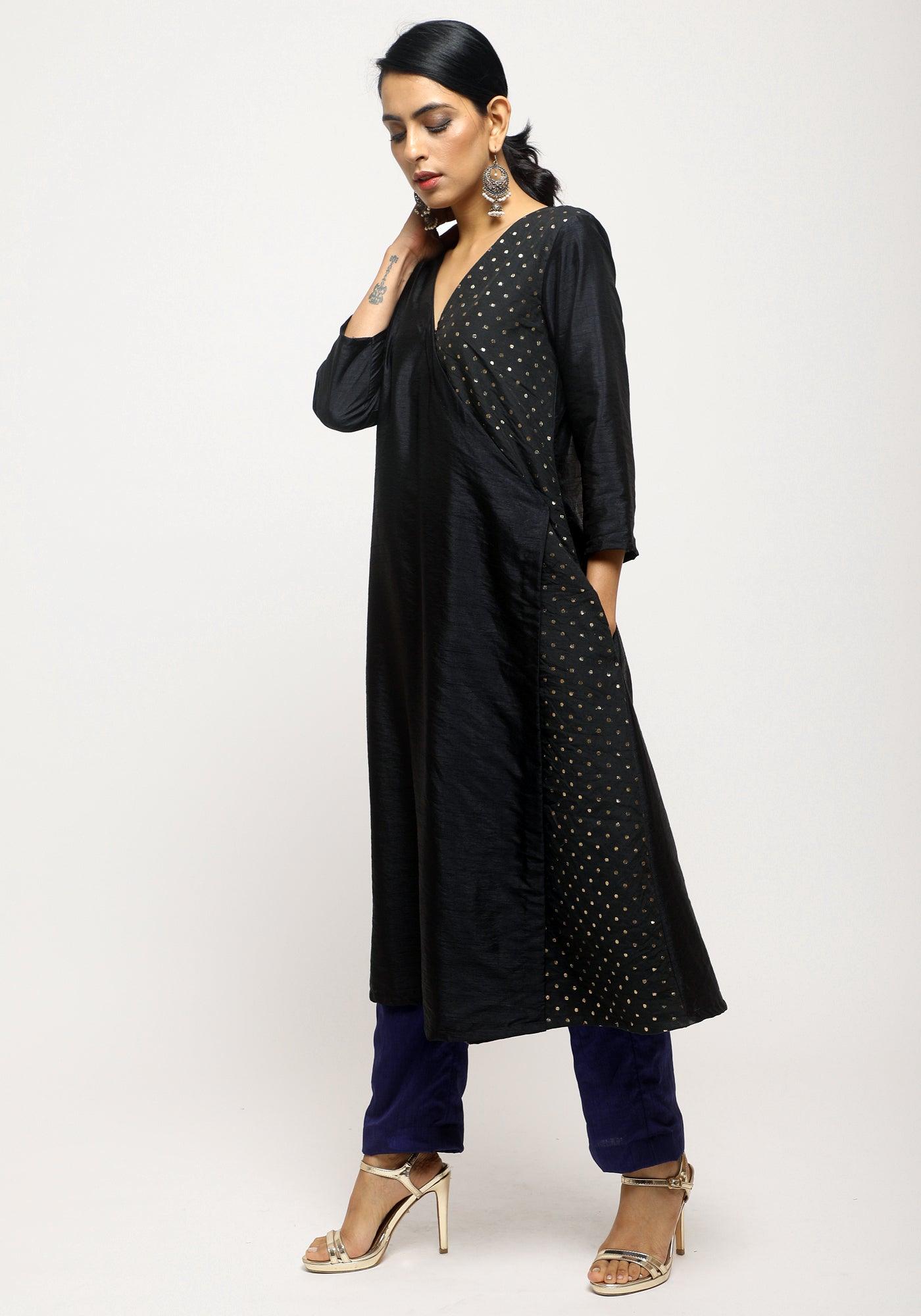 trueBrowns Black Foil Angrakha Set - Distacart