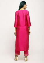 Thumbnail for trueBrowns Pink Foil High Slit- Foil Pant - Distacart