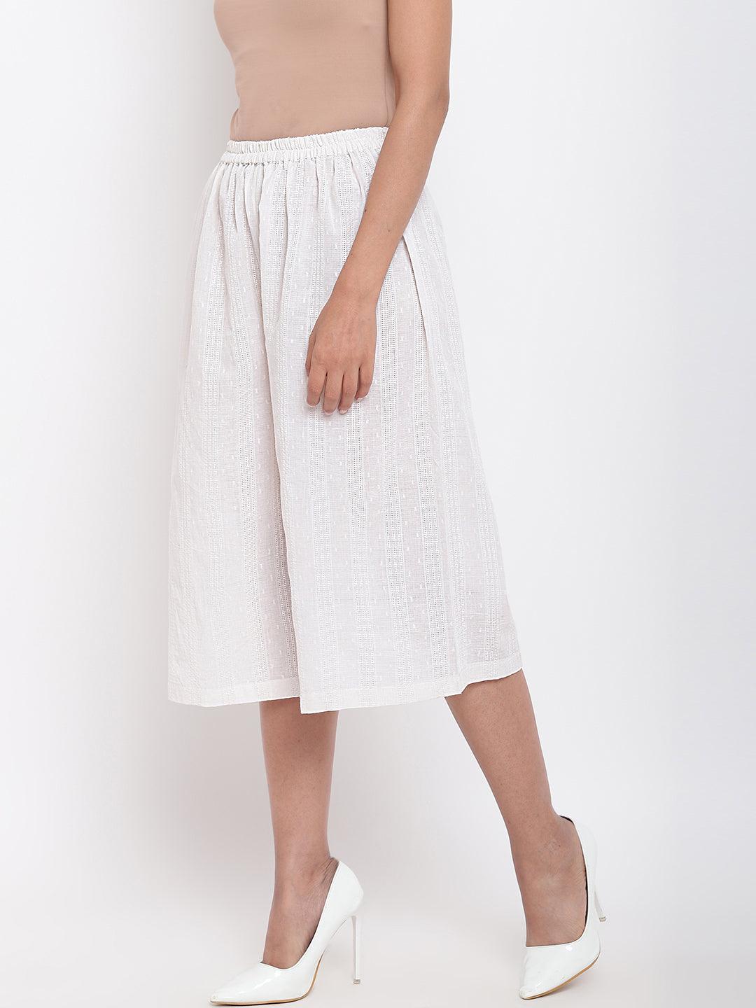 trueBrowns White Cotton Pant - Distacart