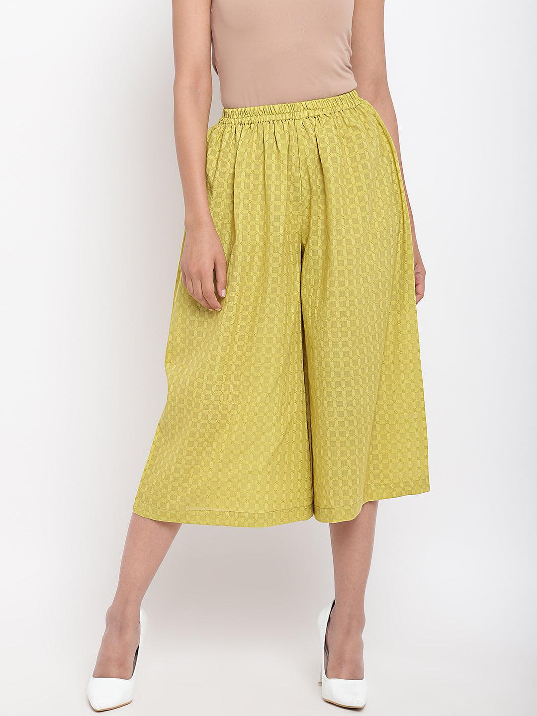 trueBrowns Green Cotton Pant - Distacart