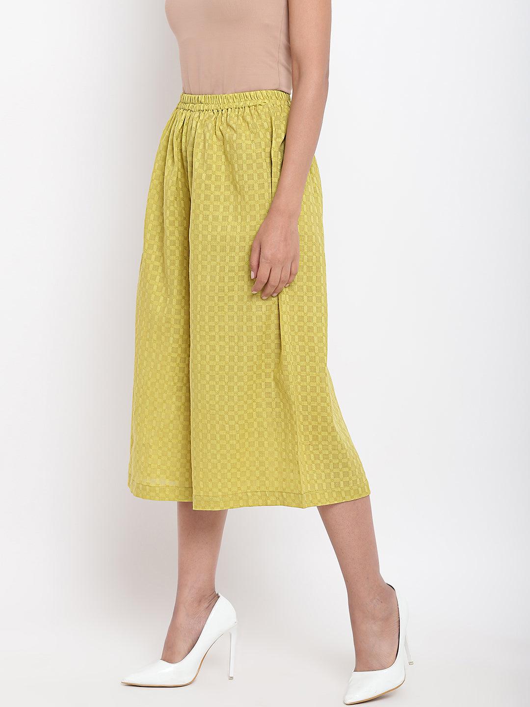 trueBrowns Green Cotton Pant - Distacart
