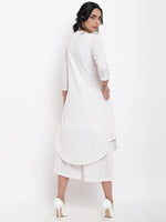 Thumbnail for trueBrowns White Dobby Kurta Set - Distacart