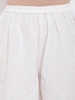 Thumbnail for trueBrowns White Dobby Kurta Set - Distacart