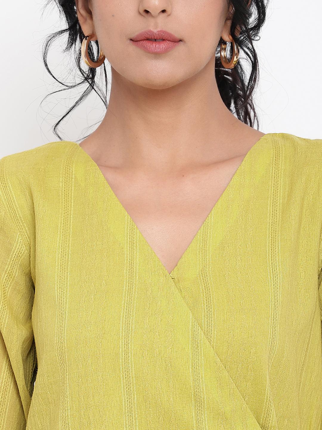 trueBrowns Green Cotton Angrakha Kurta Set | Relove
