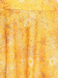 Thumbnail for trueBrowns Yellow Foil Organza Skirt - Distacart