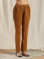 Thumbnail for trueBrowns Brown Velvet Pant - Distacart