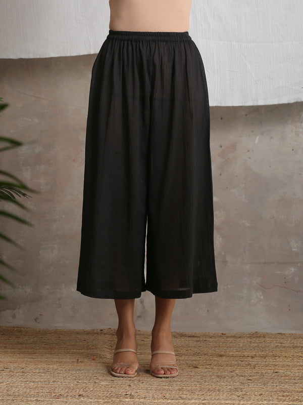 trueBrowns Crinkle Palazzo - Black - Distacart