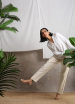 Thumbnail for trueBrowns Beige Pure Cotton Pant - Distacart