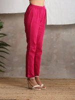 Thumbnail for trueBrowns Pink Crinkled Pant - Distacart