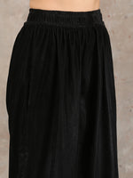 Thumbnail for trueBrowns Black Velvet High Waist Pant - Distacart