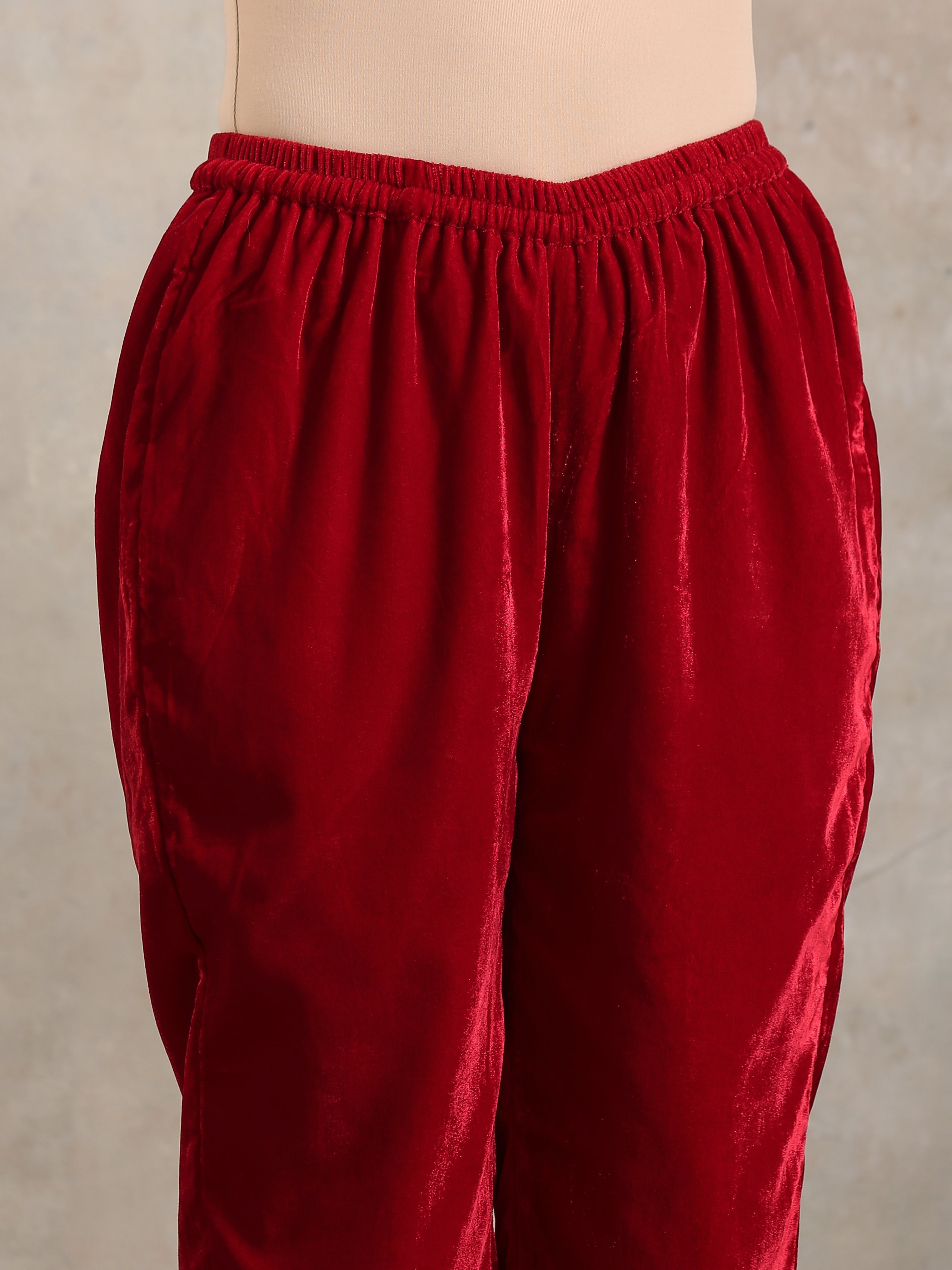 trueBrowns Red Velvet Pant - Distacart