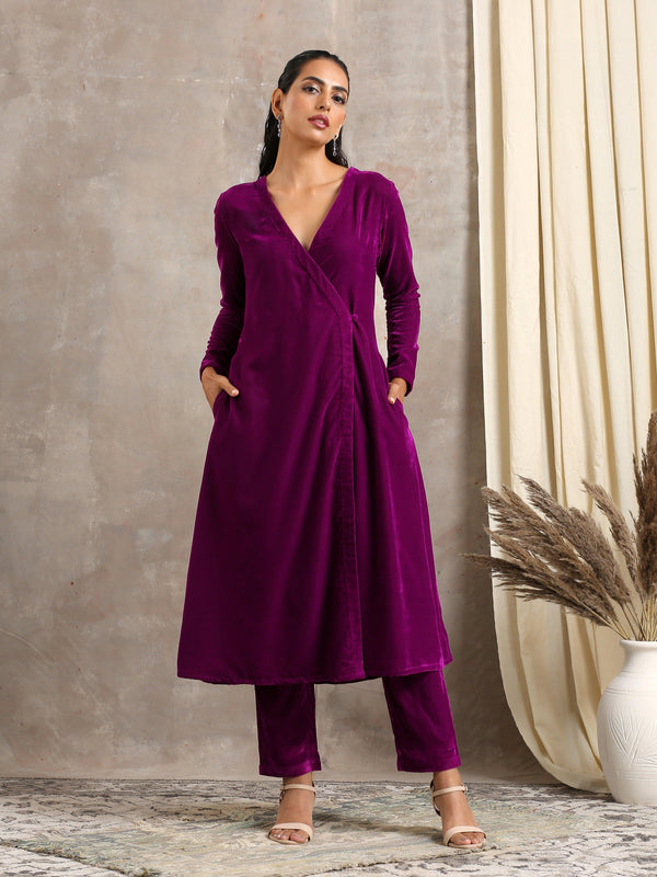 trueBrowns Wine Velvet Angrakha | Relove