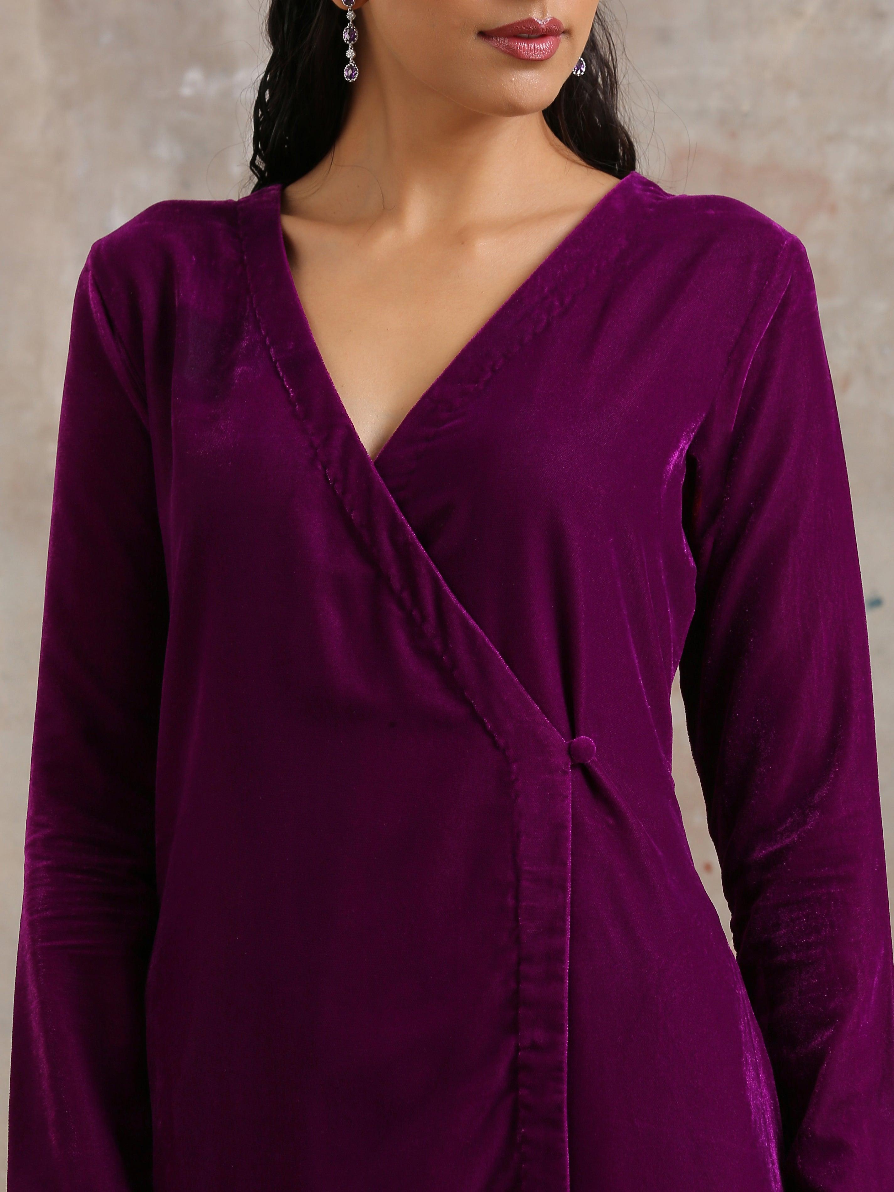 trueBrowns Wine Velvet Angrakha | Relove