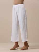 Thumbnail for trueBrowns Cotton White Weave Pant - Distacart
