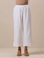 Thumbnail for trueBrowns Cotton White Weave Pant - Distacart