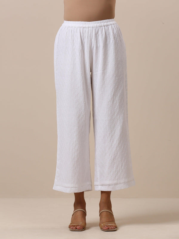 trueBrowns Cotton White Weave Pant - Distacart
