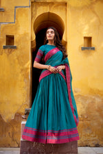 Thumbnail for Evanik Pure Chanderi With Thread Work Lehenga Choli - Distacart