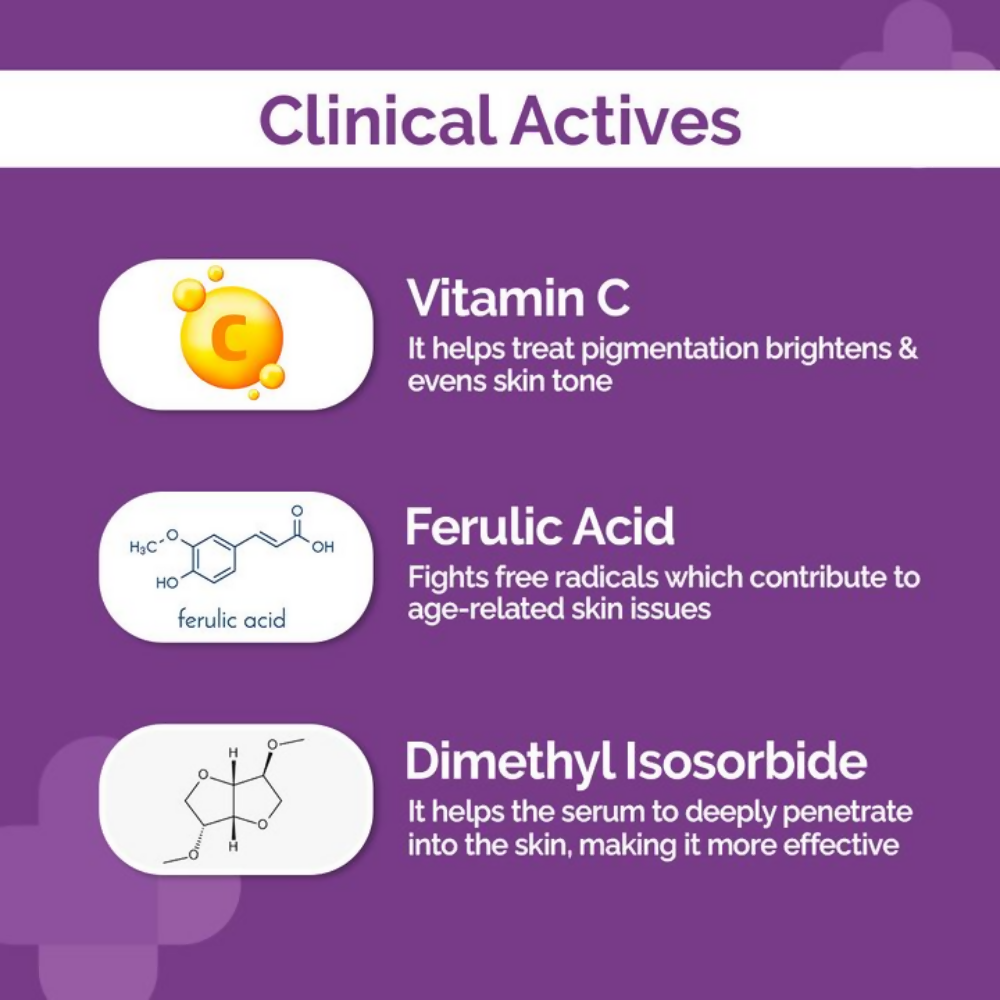 The Derma Co 5% Vitamin C Daily Face Serum With Ferulic Acid & Multivitamin - Limited Time Offer - Distacart