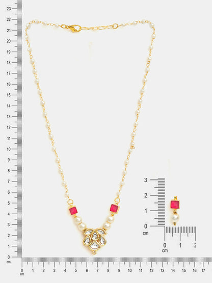 Ruby Raang Rani Pearl Haar Set - Distacart