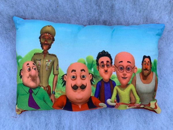 Buy Unique Fashion Microfibre Filled Cushion For Kids Motu Patlu