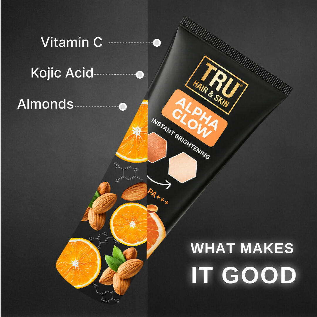 Tru Hair & Skin Alpha Glow Instant Brightening Spf 50 Pa+++
