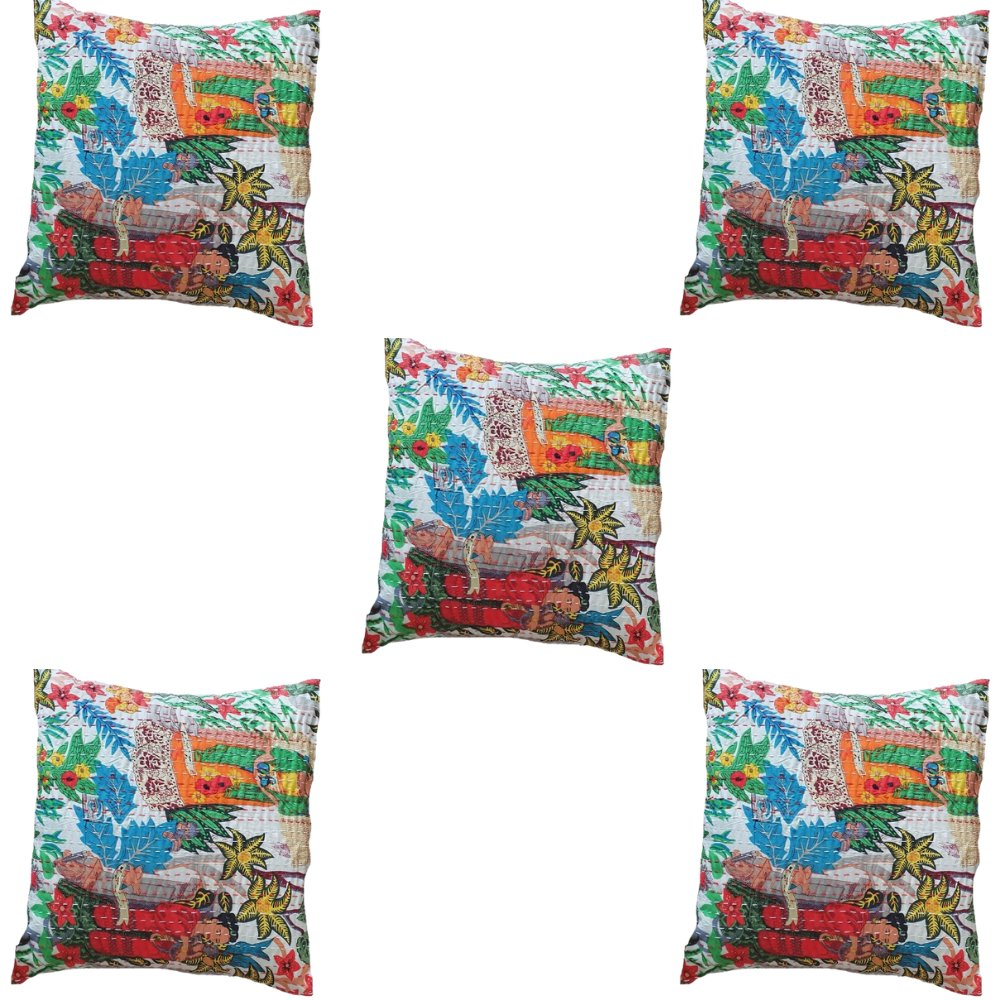 The Decor Nook Off White Base With Kimono Girls Print Cushion Cover - Distacart