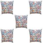 Thumbnail for The Decor Nook Off White Base With Multicolour Circular Print Cushion Cover - Distacart