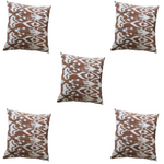 Thumbnail for The Decor Nook Off White Base With Brown Print Cushion Cover - Distacart