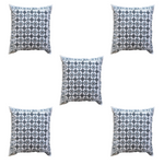 Thumbnail for The Decor Nook Grey Jaal Print With Grey Border Cushion Cover - Distacart