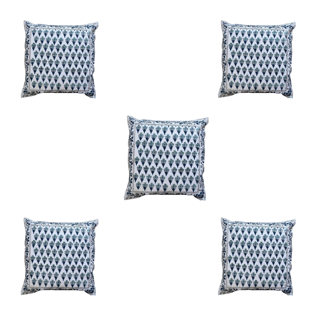 The Decor Nook Tulip Print With Grey Border Cushion Cover - Distacart