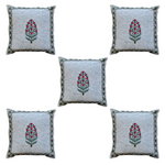 Thumbnail for The Decor Nook Red Floral With Green Border Cushion Cover - Distacart