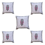 Thumbnail for The Decor Nook Pink Cactus Print With Dark Brown Border Cushion Cover - Distacart