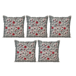 Thumbnail for The Decor Nook Red Floral Print Cushion Cover - Distacart