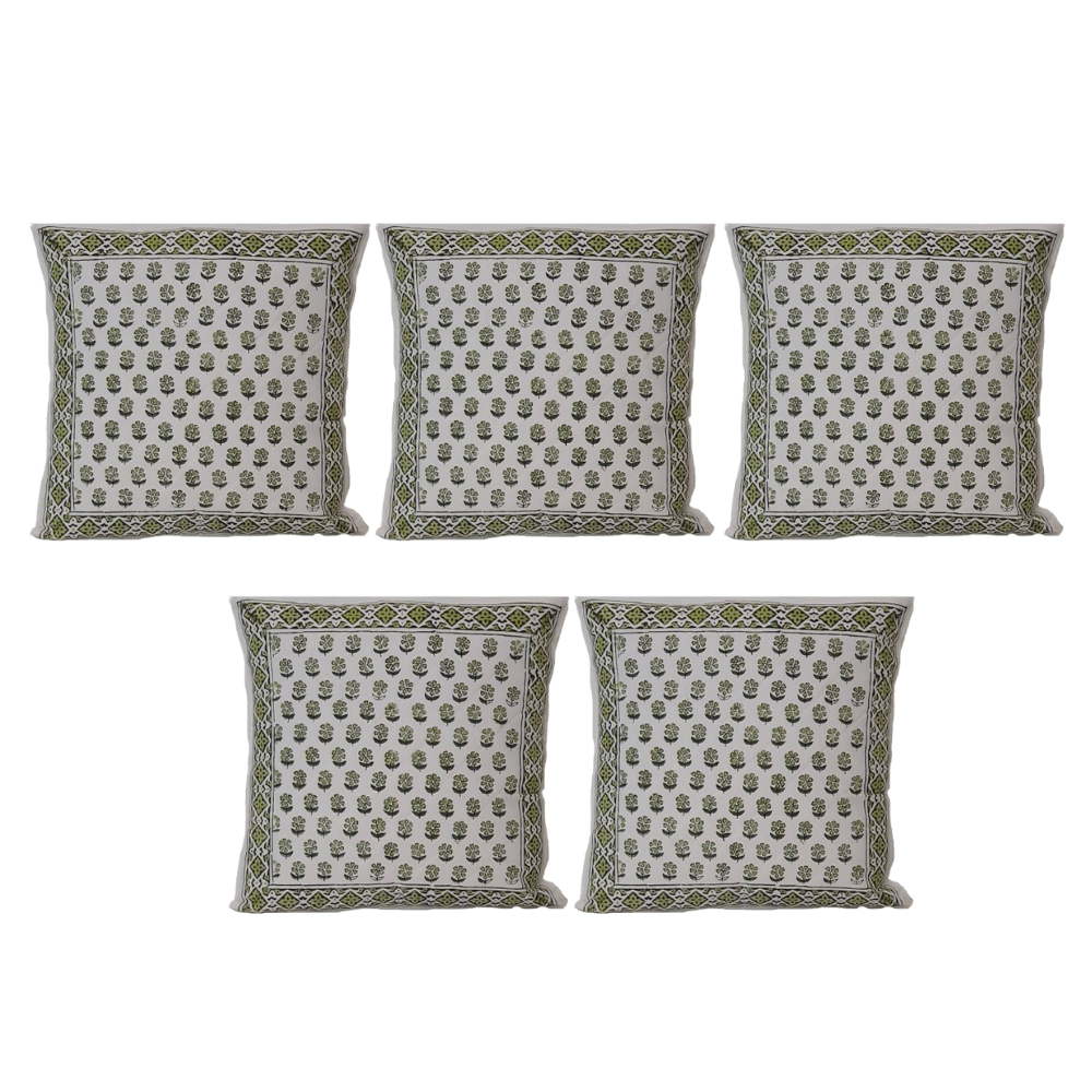 The Decor Nook Green Booti Print Cushion Cover - Distacart