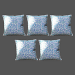 Thumbnail for The Decor Nook Peony Floral Print Cushion Cover in Soothing Blue And Green Colour - Distacart