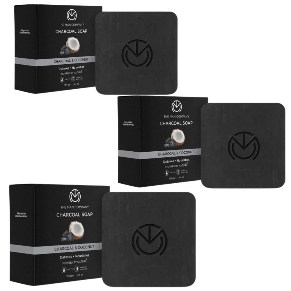 The Man Company Charcoal Soap Bar - Charcoal & Coconut - Distacart