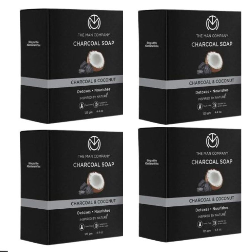 The Man Company Charcoal Soap Bar - Charcoal & Coconut - Distacart