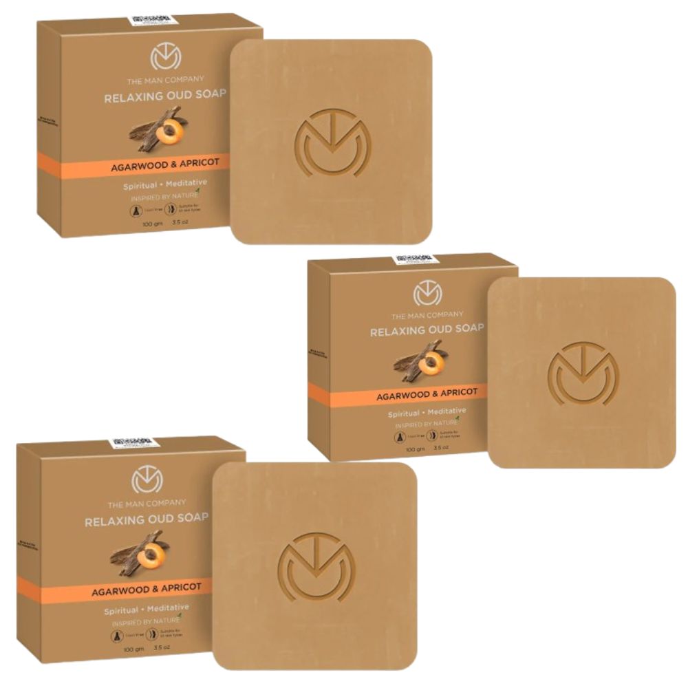 The Man Company Relaxing Oud Soap - Agarwood & Apricot - Distacart